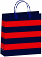 Просмотр фото... Сумка мягкий пластик 30х30 № 174 Полосатая (1/20) Корея
